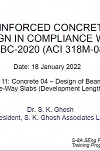 Cover Image of the 11. Concrete 04- Design of Beams and One-Way Slabs (Development Length)